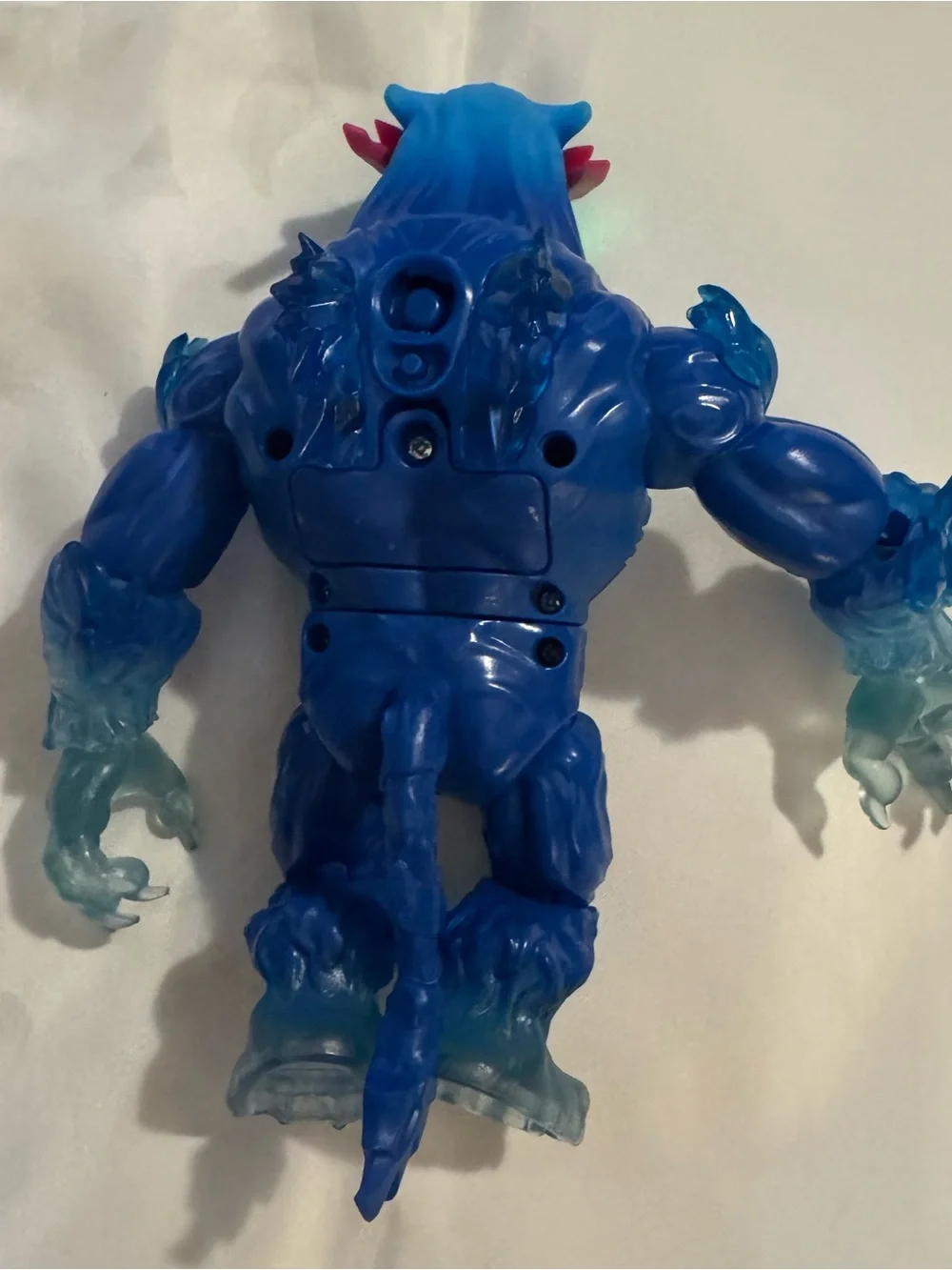 Blue Light-Up Monster Action Figure with Green Chest Glow